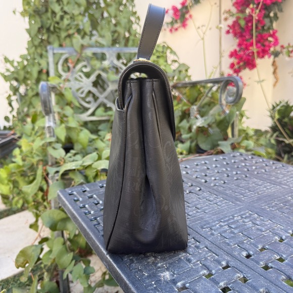 Nina Ricci Paris Monogram Black Coated Canvas Top Handle Satchel Bag Unworn - Picture 4 of 16